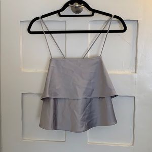 COPY - Zara silver flowy top size XS